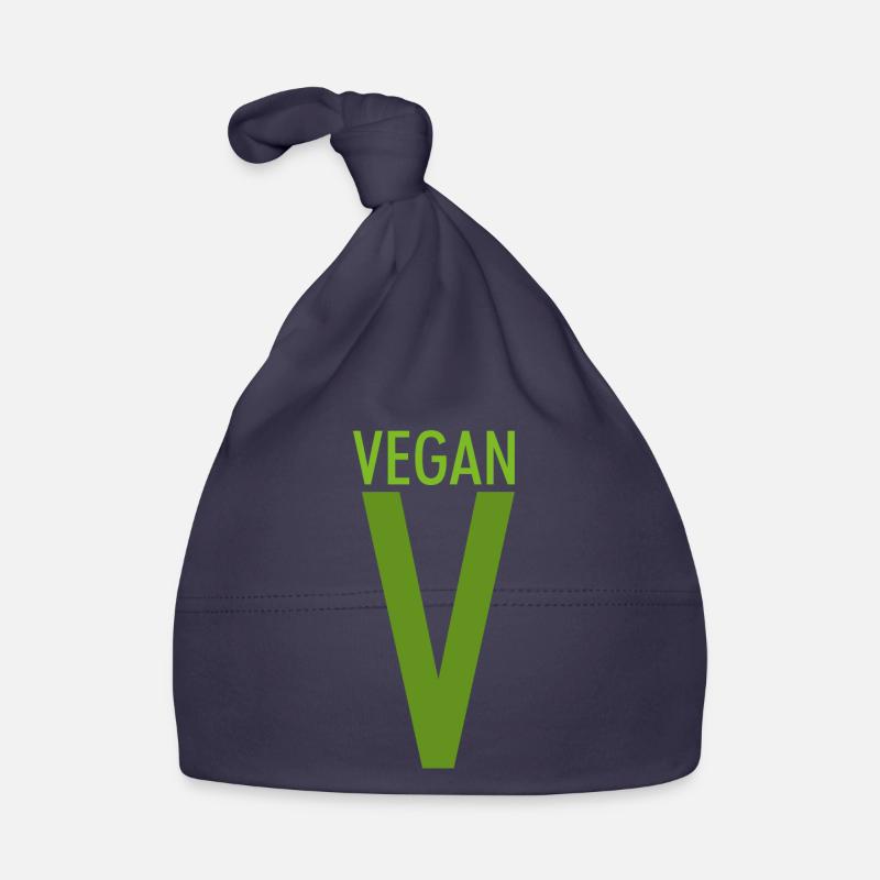 VEGAN V - Bonnet bio Bébé - marine