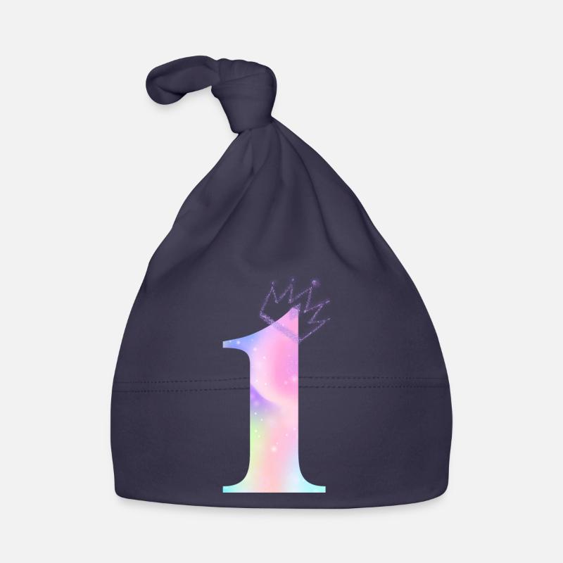 1st anniversary rainbow Organic Baby Cap