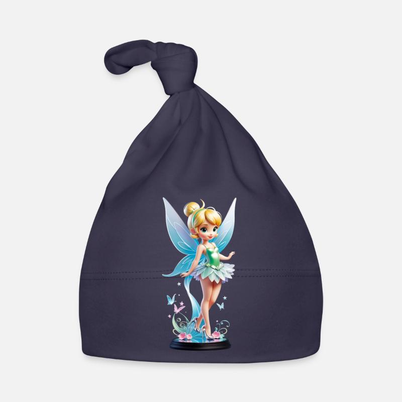 Petite Fée 9 - Bonnet bio Bébé - marine
