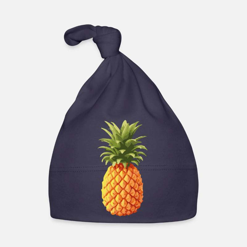 Ananas coloré - Bonnet bio Bébé - marine