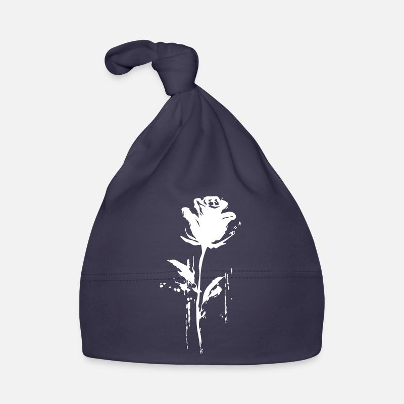 Éclaboussures de rose Style urbain - Bonnet bio Bébé - marine