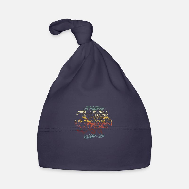 TRICÉRATOPS - Bonnet bio Bébé - marine
