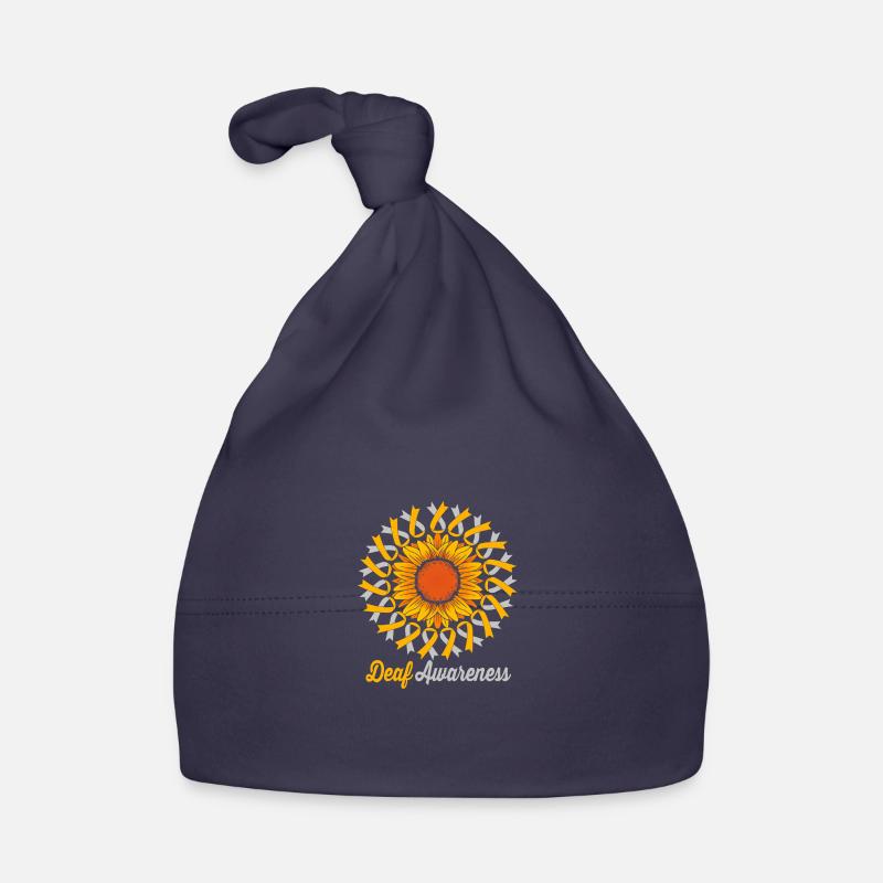 Deaf Deaf Deaf Sign Language Organic Baby Cap