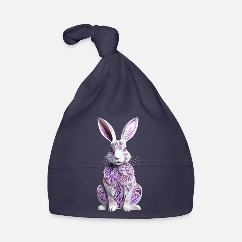 Bunny - Easter Bunny in Silhouette Organic Baby Cap