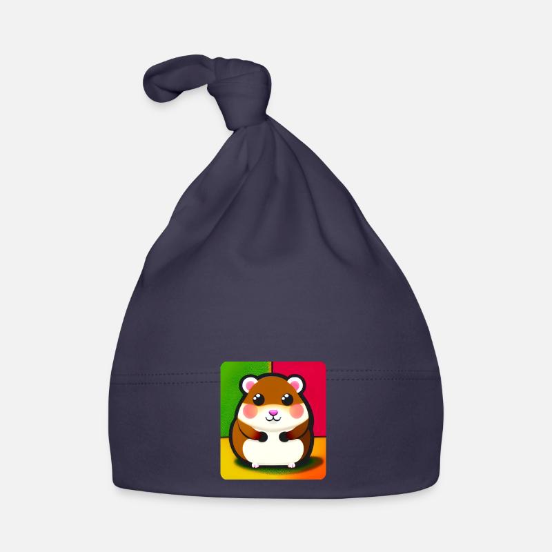 Cute cute fat hamster Organic Baby Cap
