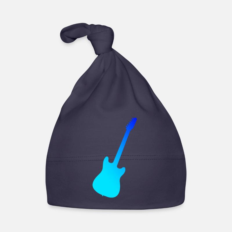 Guitariste Guitariste Guitare Guitariste Femmes - Bonnet bio Bébé - marine