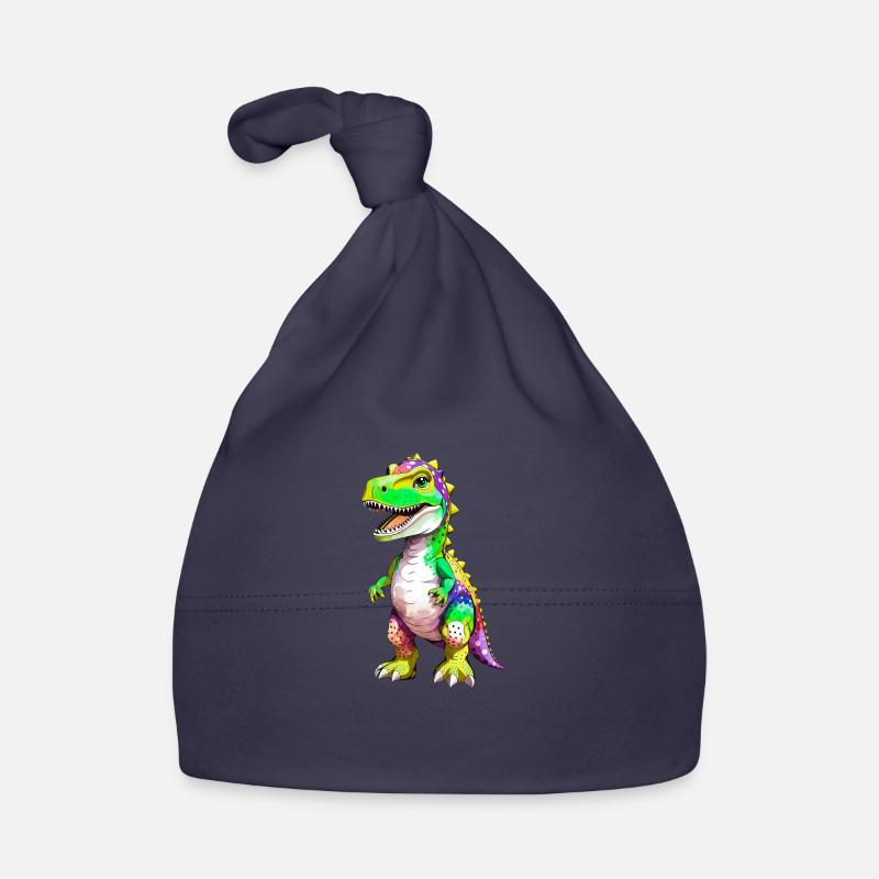 Rainbow T-Rex Dinosaur Organic Baby Cap