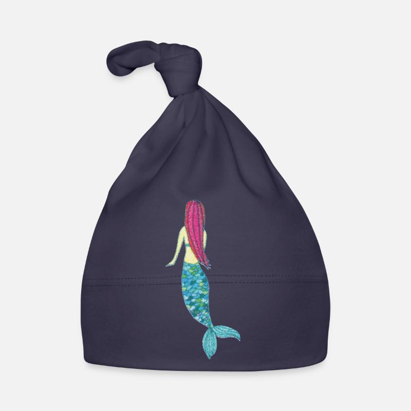 Mermaid Impressionism Organic Baby Cap