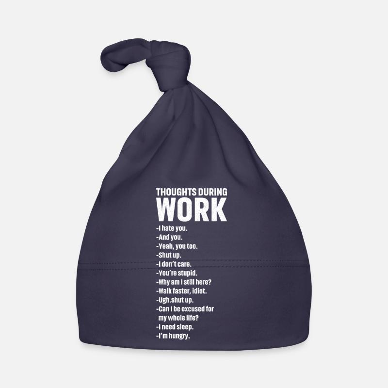 thoughts during work Organic Baby Cap