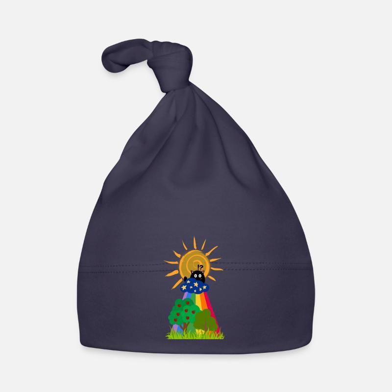 Le chat surpris dans les nuages Bonnet bio Bébé