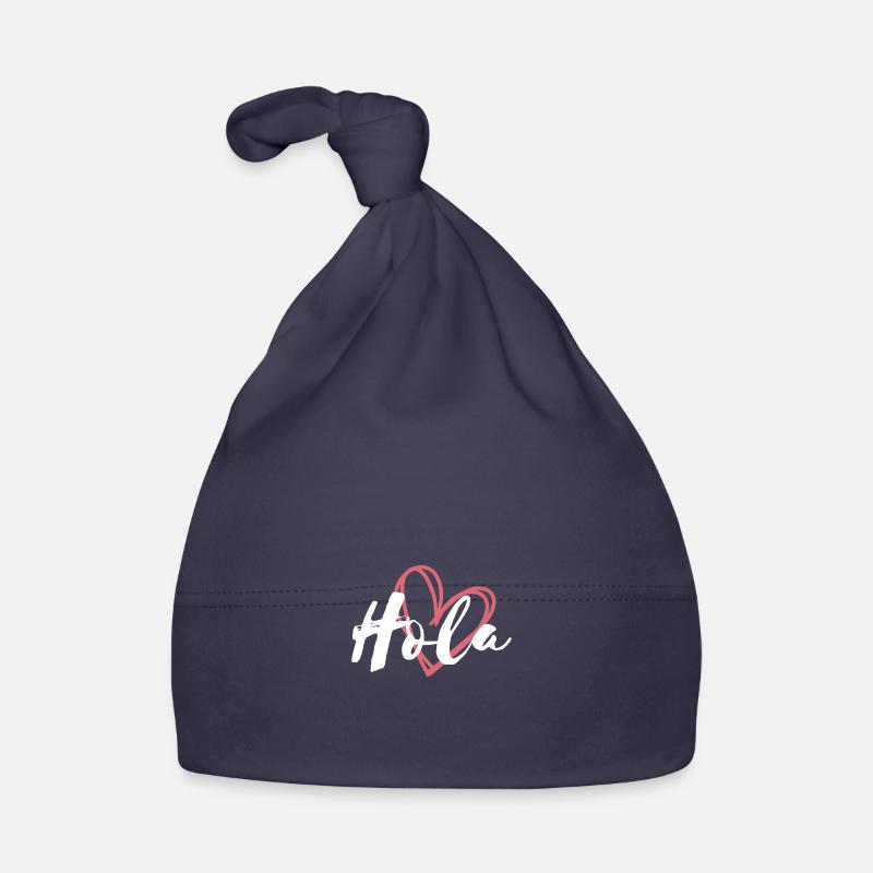 Hola hello spain vacation Geschenkidee lustig Baby Bio-Mütze
