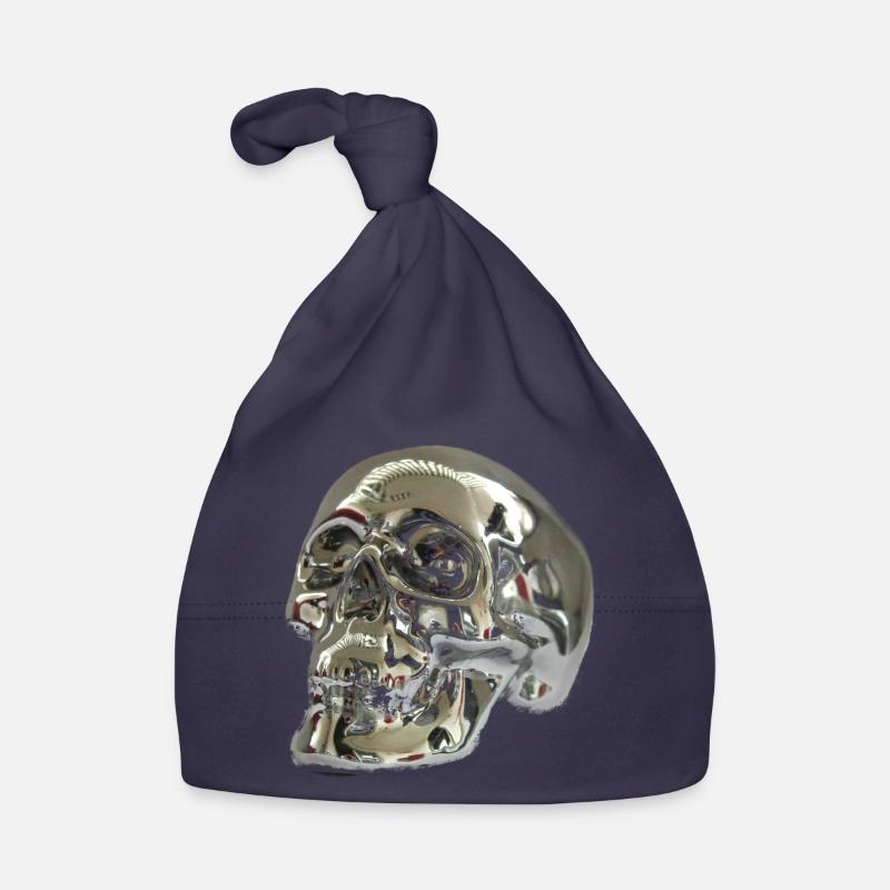 Silber Skull Baby Bio-Mütze