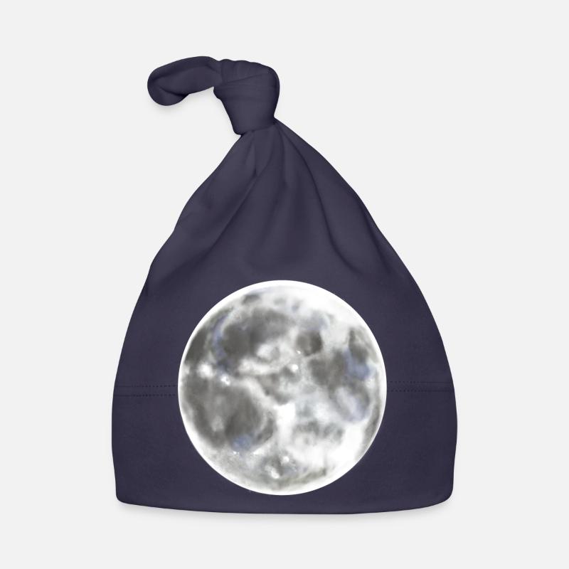 Full moon moon night Organic Baby Cap