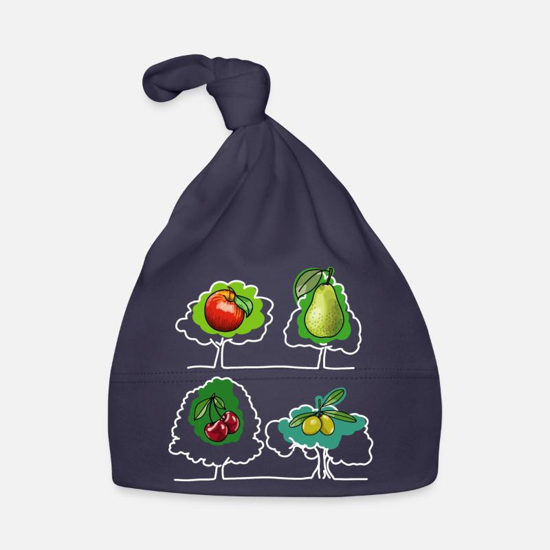 Apple, Pear, Cherry Organic Baby Cap