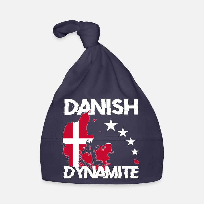 Dänemark Flagge danish dynamite Geschenk - Baby Bio-Mütze - Navy