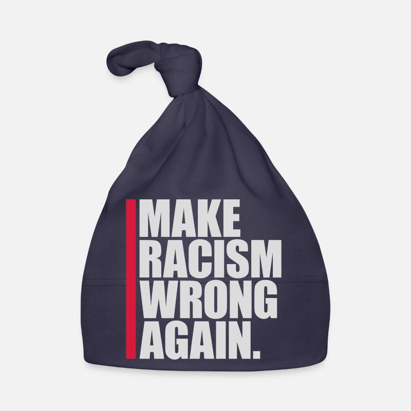 make racism wrong again - Baby Bio-Mütze - Navy
