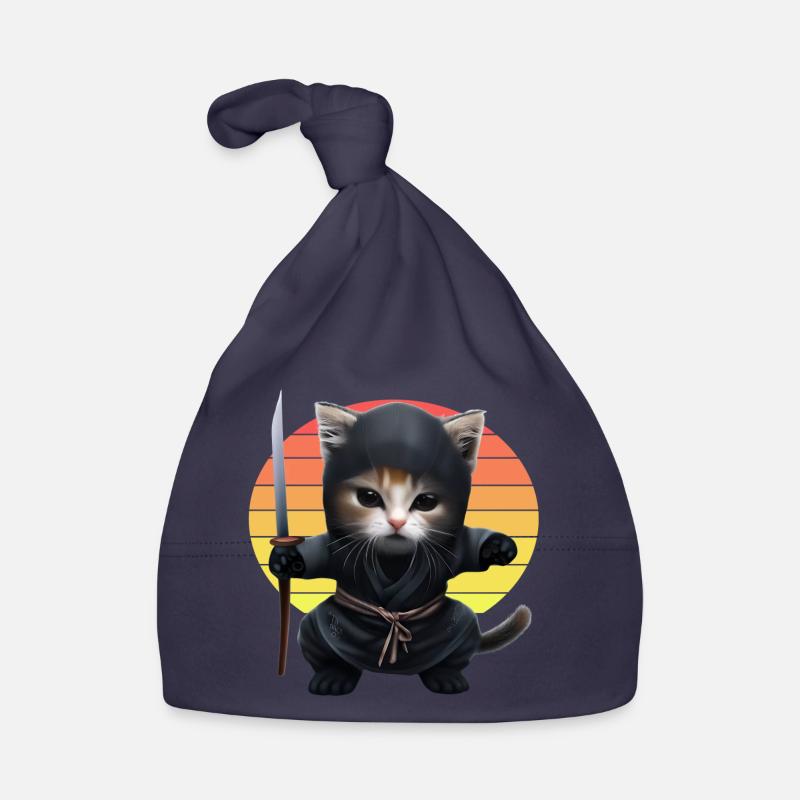 Coucher de soleil de chat ninja Bonnet bio Bébé