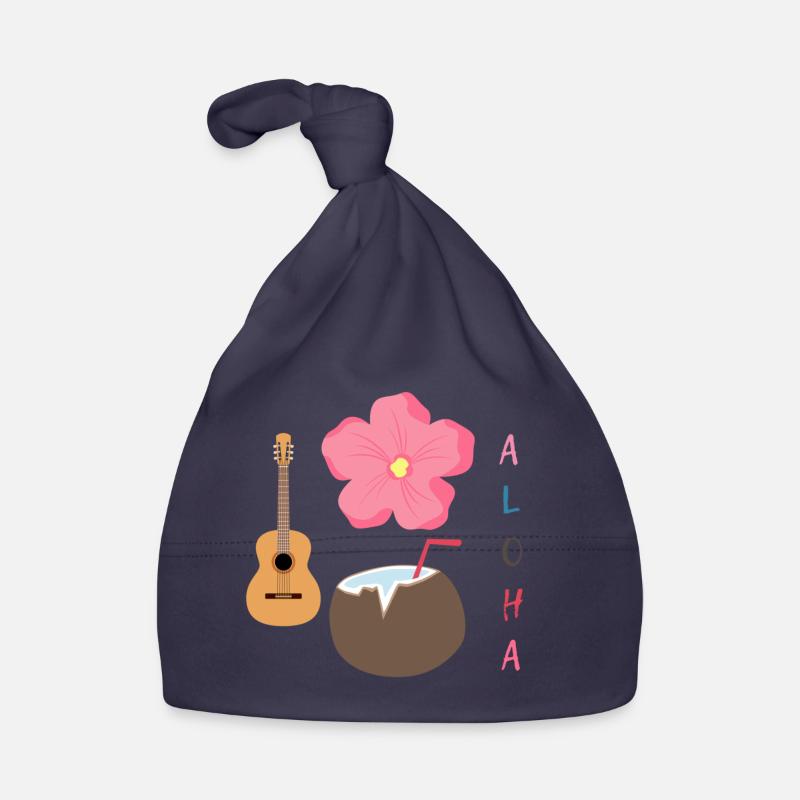 Hawaiian Harmony Designe - Baby Bio-Mütze - Navy