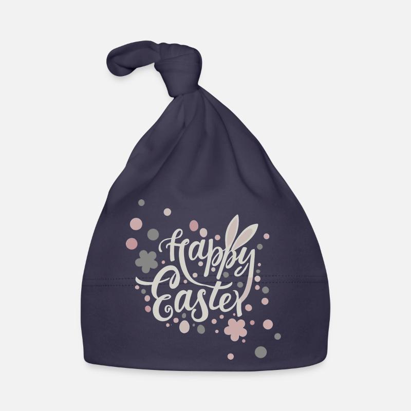 Vœux de Pâques avec des fleurs et des couleurs pastel Bonnet bio Bébé