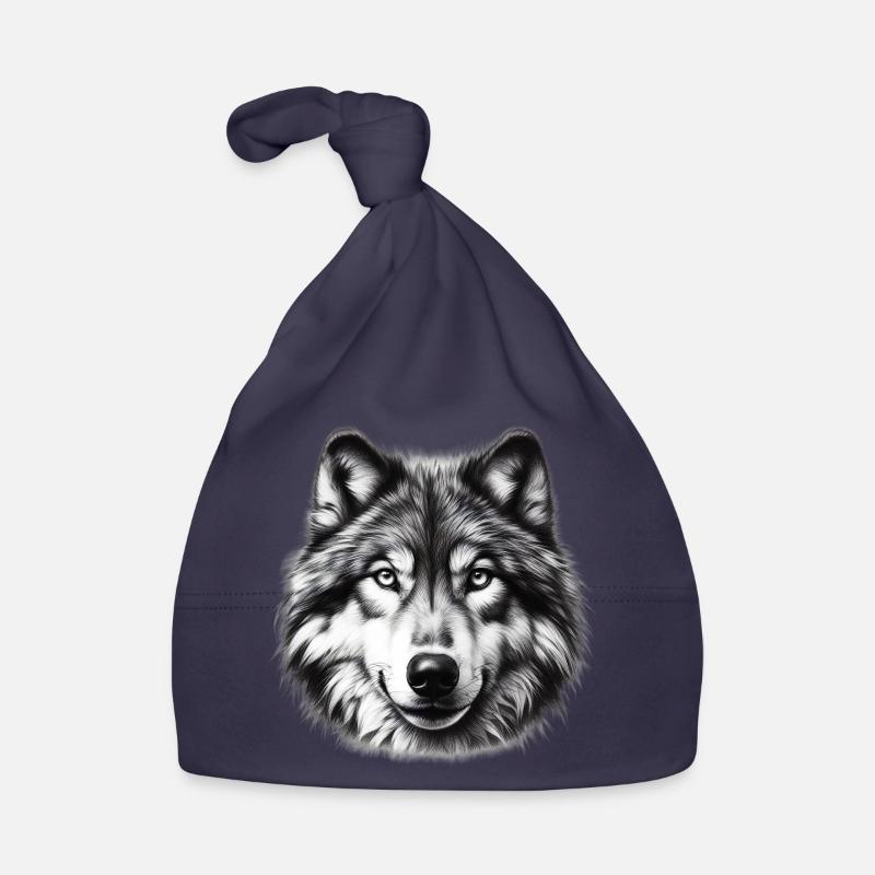 Wolf - Baby Bio-Mütze - Navy