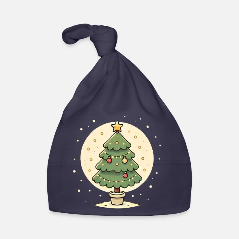 Believe in Magic Christmas Tree Design Organic Baby Cap