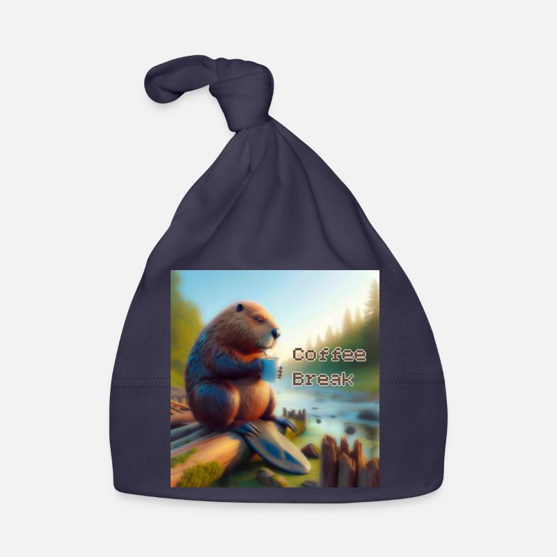 Beaver Coffee Break Organic Baby Cap