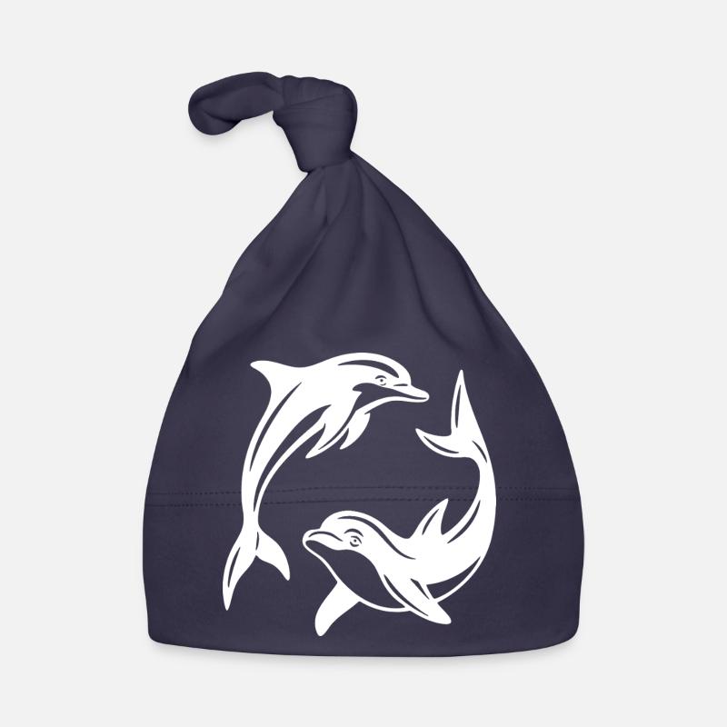 Dolphin Circle Design for Eco-Friendly Apparel Organic Baby Cap