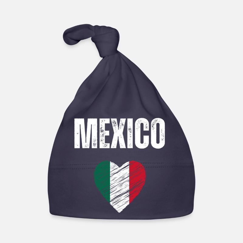 J’aime le Mexique, drapeau du Mexique Bonnet bio Bébé
