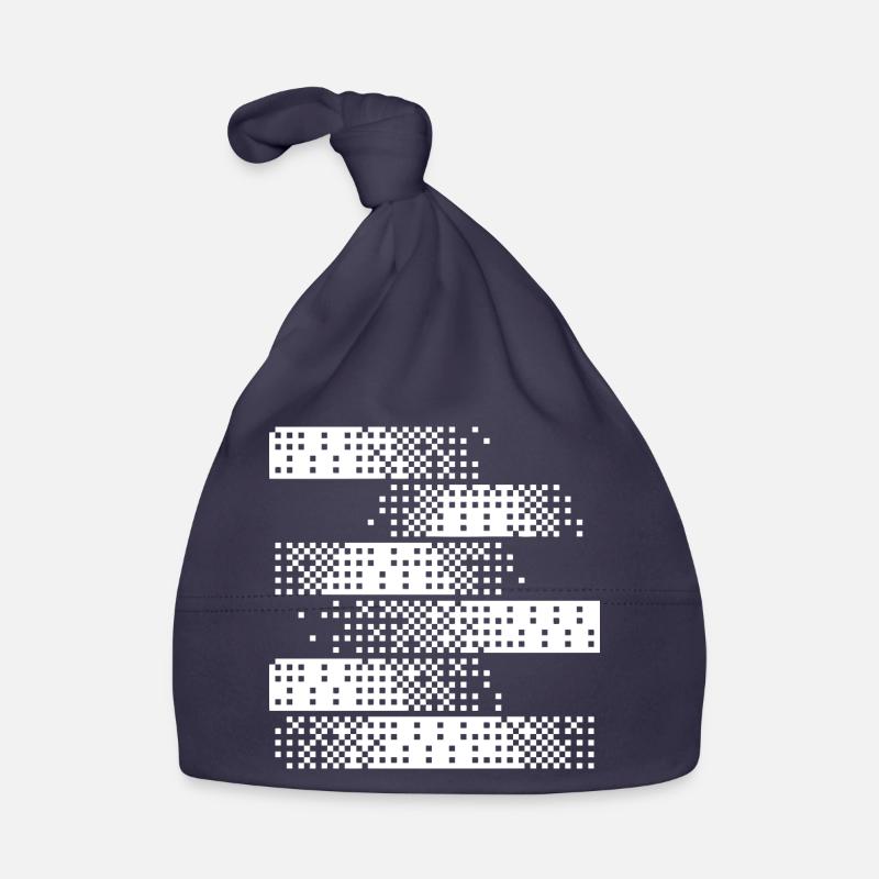 Abstraktes digitales Pixelmuster Baby Bio-Mütze