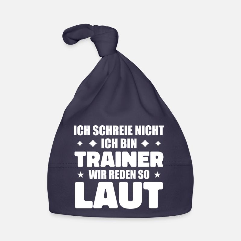 I don't scream – I'm a trainer Fun Sports Organic Baby Cap