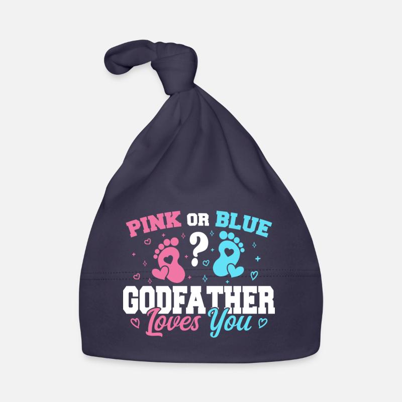 Pink oder Blau Pate liebt dich - Pate Baby Bio-Mütze