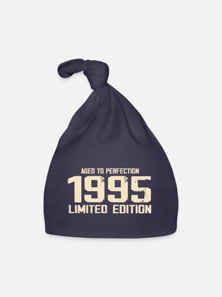 1995 Limited edition 1995 Geburtstag 1995 Retro - Baby Bio-Mütze - Navy - Vorne