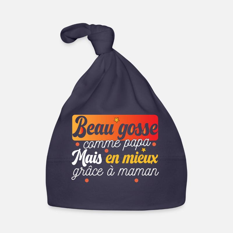 Beau gosse bébé enfant nourrisson body - Bonnet bio Bébé - marine