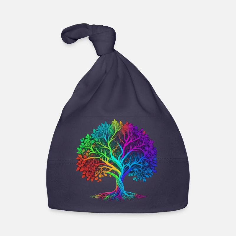 Arbre de vie Lebensbaum Yggdrasil Bonnet bio Bébé