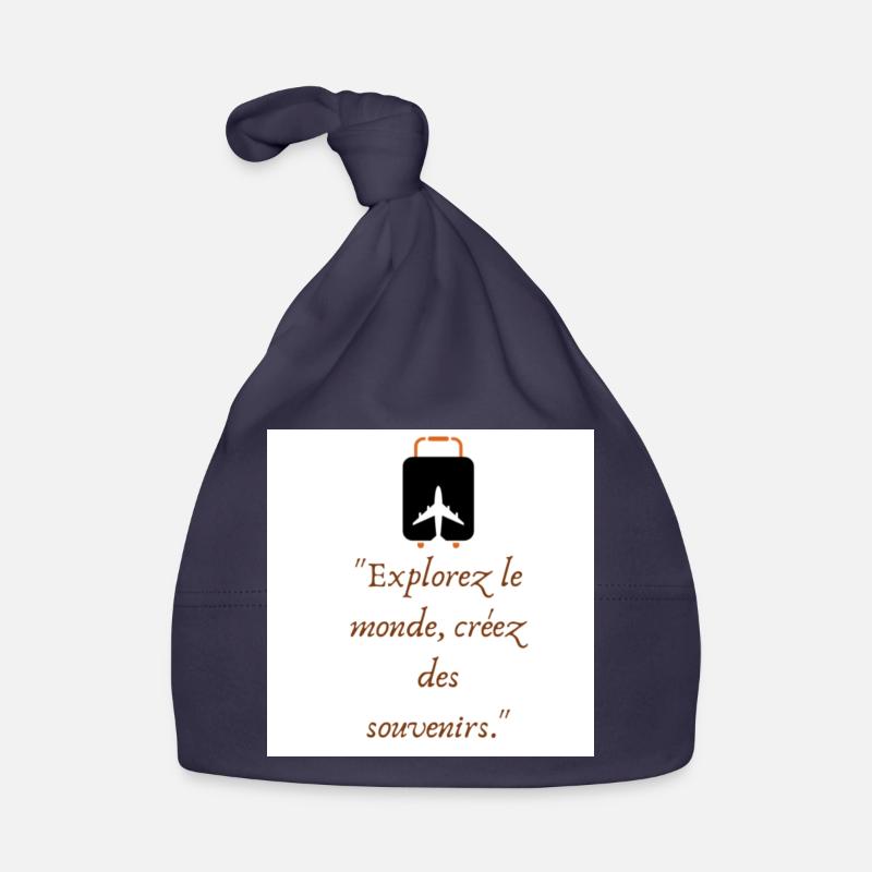 Voyage et Souvenirs - Bonnet bio Bébé - marine