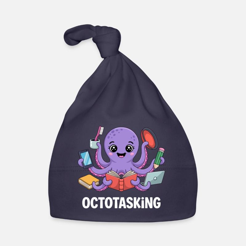 Octotasking Creature in Multitask Mode Organic Baby Cap