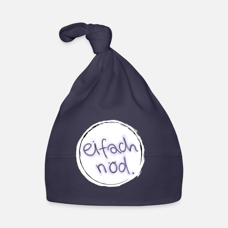 eifach nöd. - Baby Bio-Mütze - Navy