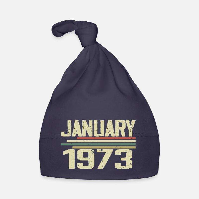 Janvier 1973 - Cadeau d’anniversaire Janvier 1973 Bonnet bio Bébé