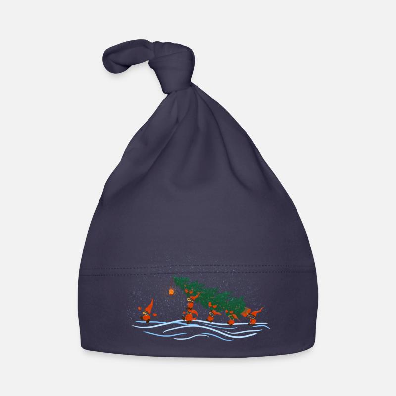 Gnomes à épicéa - Bonnet bio Bébé - marine