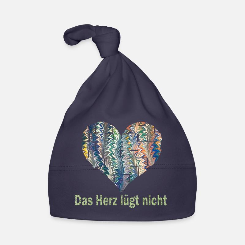 das herz lügt nicht e 73 - Baby Bio-Mütze - Navy