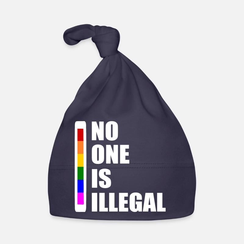 No one is illegal Baby Bio-Mütze