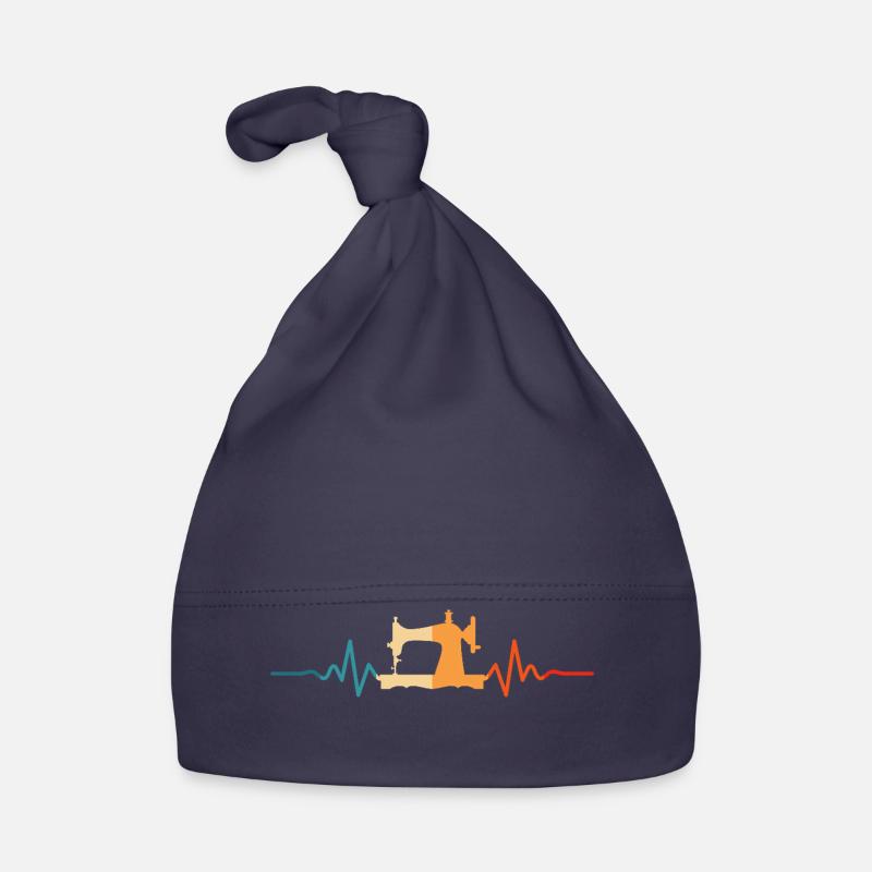 Sewing Seamstress Heartbeat Sewing Machine Organic Baby Cap