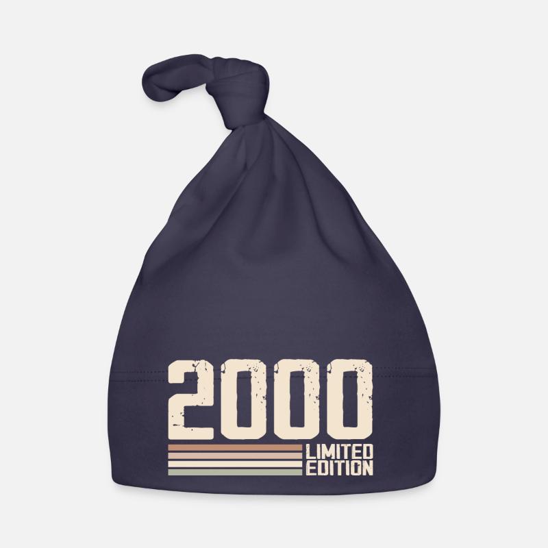 2000 Millésime 2000 Anniversaire 2000 Rétro 2000 Bonnet bio Bébé