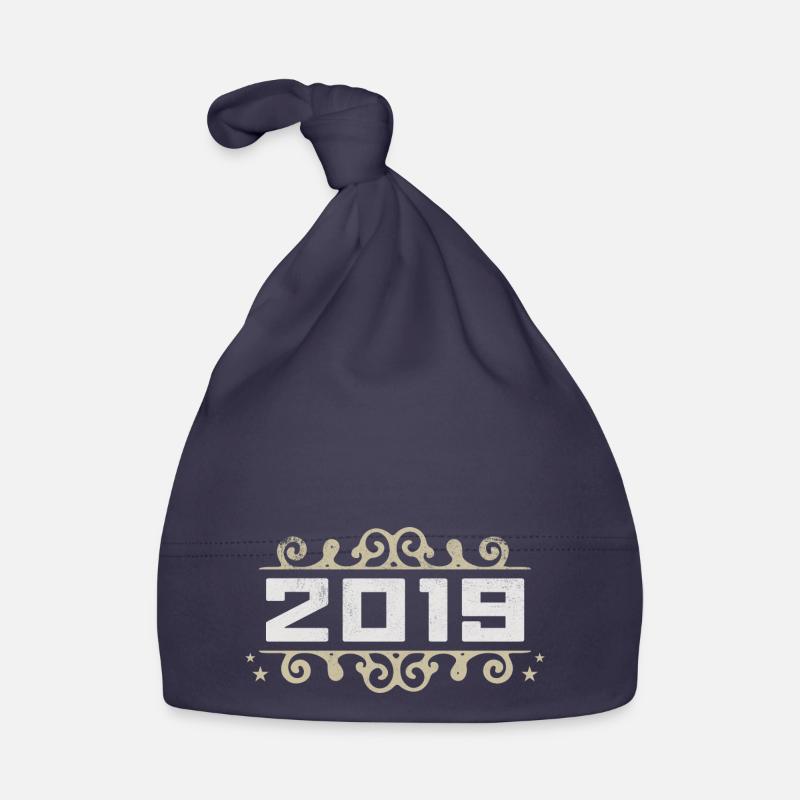 Millésime 2019 Rétro Anniversaire 2019 Millésime 2019 Bonnet bio Bébé