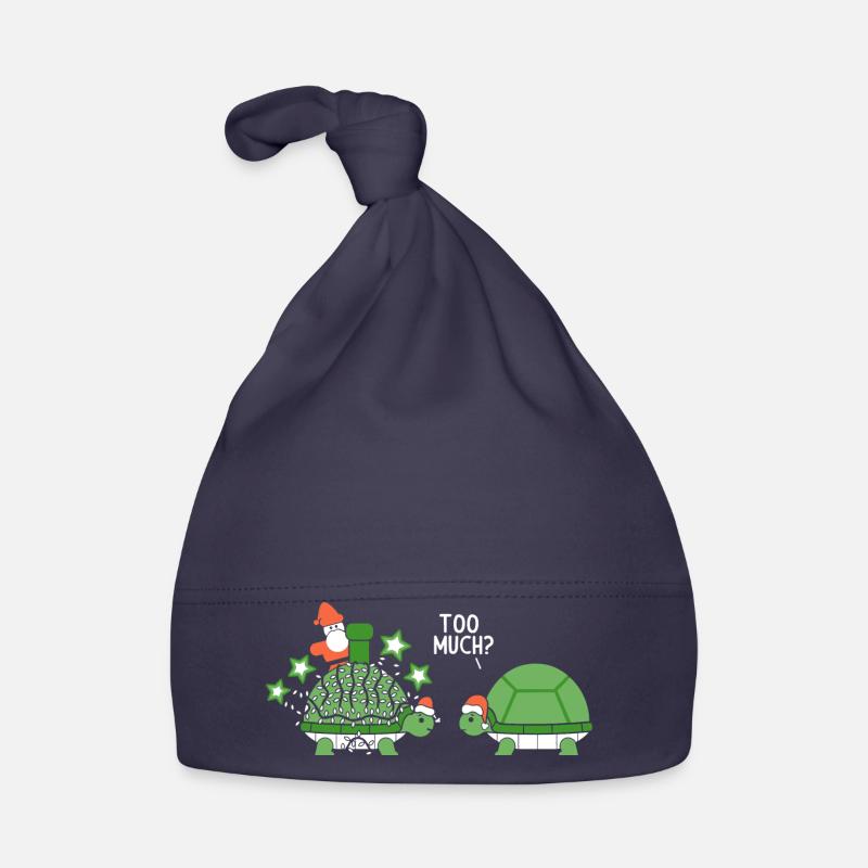 Turtle Christmas Funny Graphic Organic Baby Cap