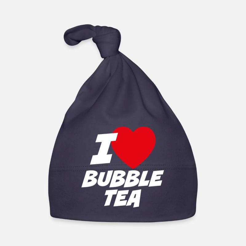 I Love Bubble Tea Organic Baby Cap