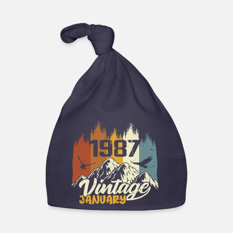 Anniversaire Janvier 1987 - Cadeau Janvier 1987 Bonnet bio Bébé