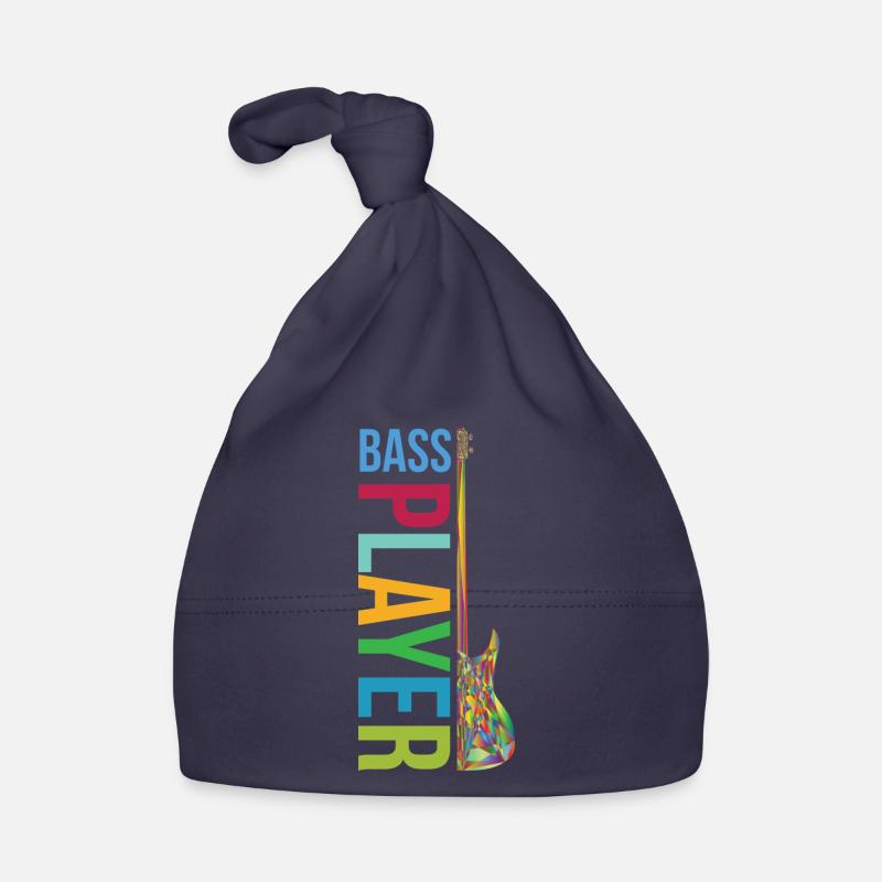 BASS PLAYER - Basse guitare - Bonnet bio Bébé - marine