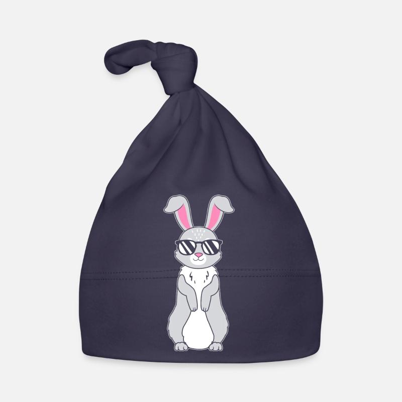 Cool Bunny with Sunglasses Rabbit Bunny Organic Baby Cap