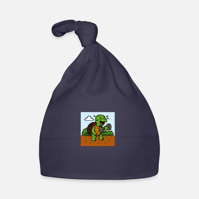 Funny Turtle Comic Organic Baby Cap